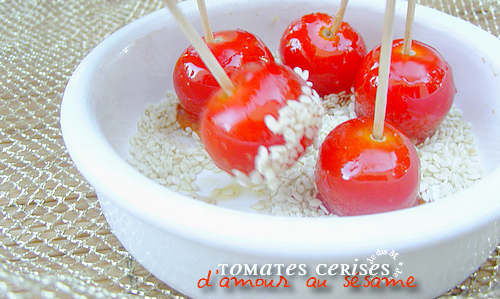 tomates cerises d’amour au sésame